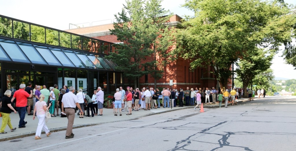 Like every year, the line spilled out of the building and down the road as far as the eye could see.