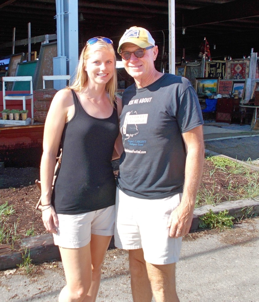 The show’s owner and manager, Paul Davis, and his daughter, Jessica Profenno, who has been working with him since she was old enough to walk — they took a moment for a photo op Sunday morning.