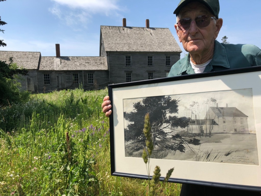 The last painting Andrew Wyeth did of the Olson farmhouse (of “Christina’s World” fame)   held here by a nephew, will be included in the August 25–26 sale.