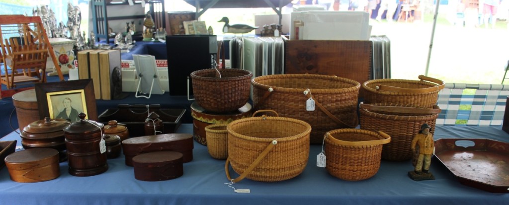 Jim Long had brought several Nantucket baskets to the show and reported selling at least one. West Dennis Antiques, West Dennis, Mass.