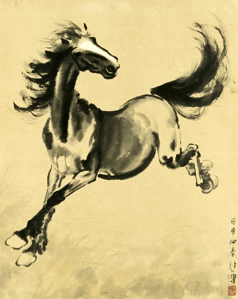 “Horse” by Xu Beihong (1895–1953), 1944, sold for $225,000. 	   —Bonhams