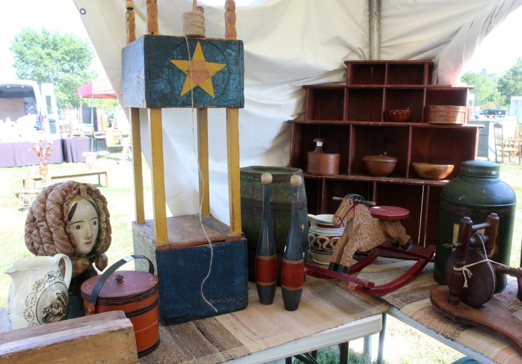 A sailor-made box for repairing fishing nets sported a folky star decoration at Stephen-Douglas, Rockingham, Vt. —May’s