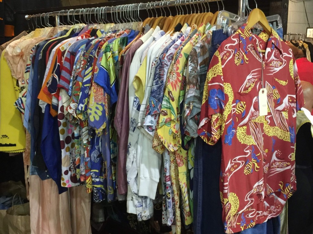 Brian Cohen’s California shop, Vintage on Hollywood, showcased his collection of Hawaiian shirts as well as other vintage clothing.