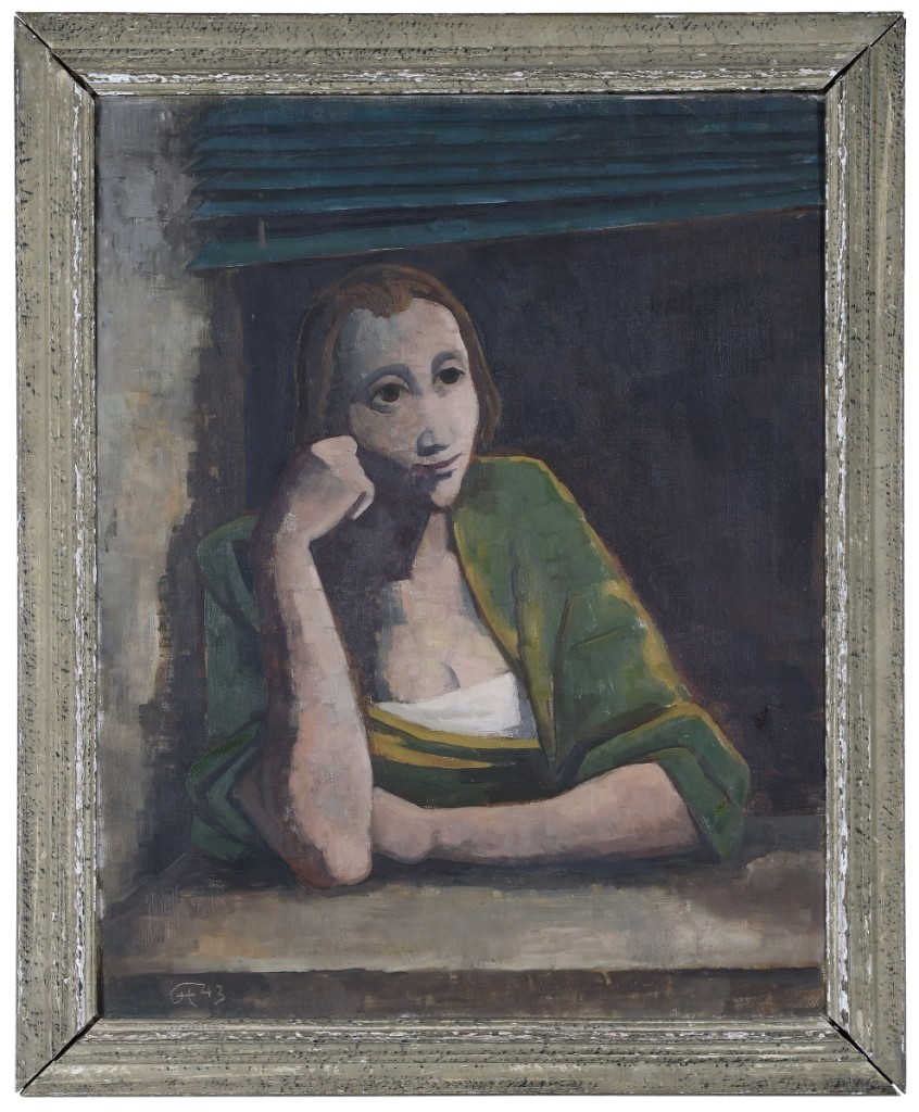 Taking top honors was “Woman in Green” by Karl Hofer, which nearly doubled its presale estimate ($100/150,000) to sell for $180,000.