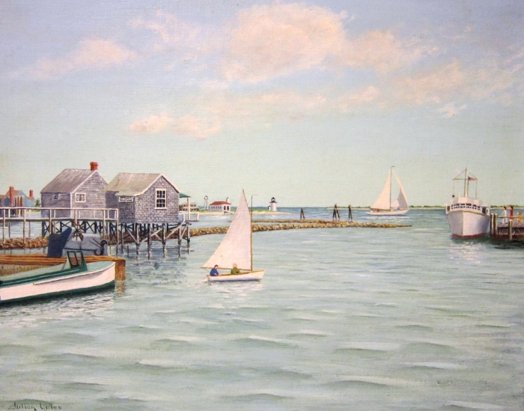 “Untitled (Harbor)” by Colonel Julian Yates (1872–1953), 1944. Oil on canvas. Gift of the Friends of AAN, AAN Collection