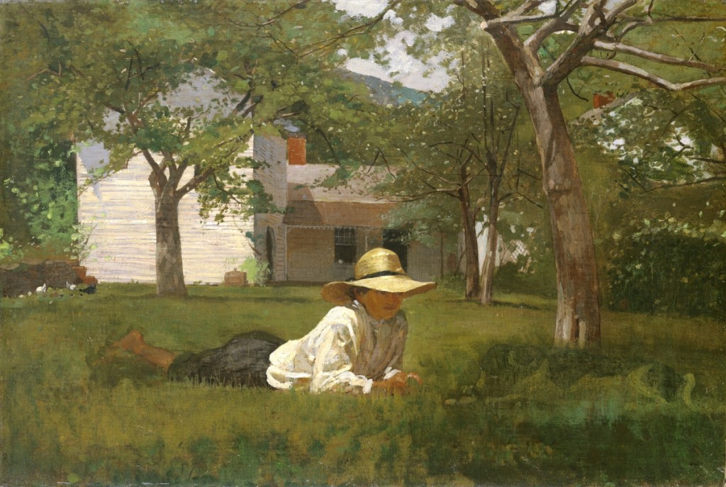 “The Nooning” by Winslow Homer, circa 1872, oil on canvas, 13-5/16 by 19-  inches, Wadsworth Atheneum Museum of Art, Hartford. The Ella Gallup Sumner and Mary Catlin Sumner Collection Fund. Allen Phillips/Wadsworth Atheneum photo.