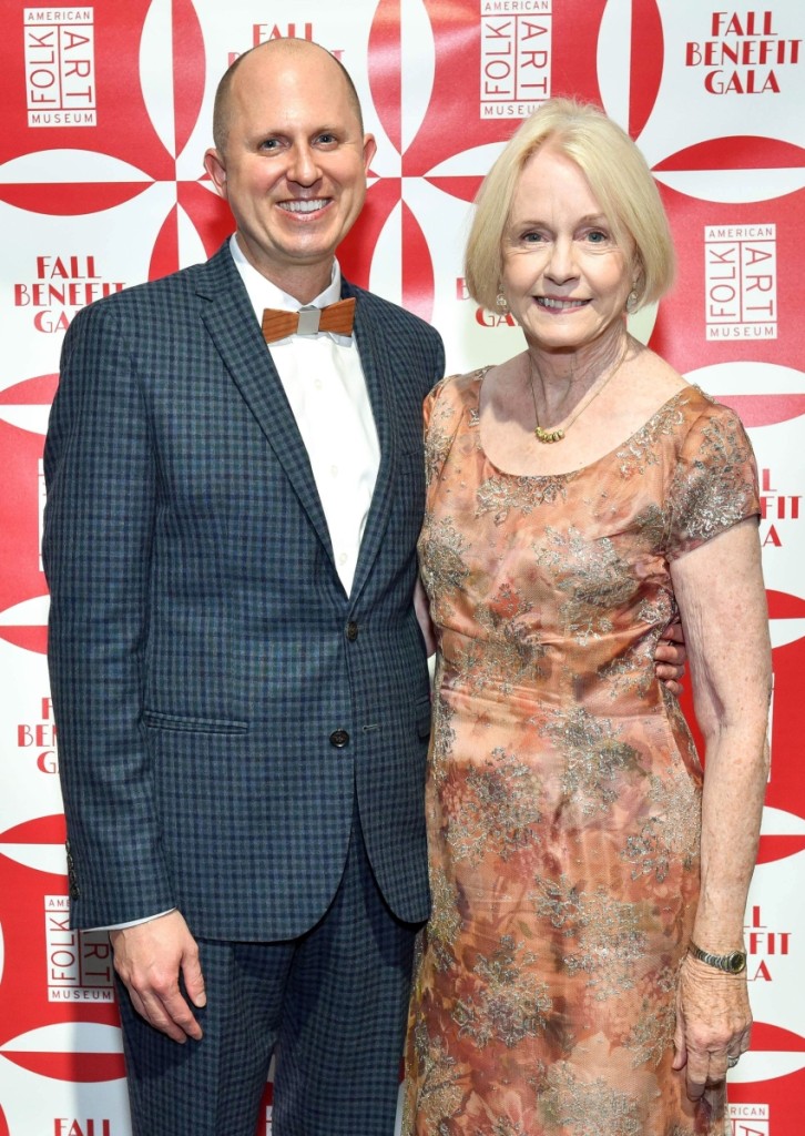 Jason T. Busch, director, American Folk Art Museum, with trustee Karin Fielding. Patrick McMullan Photography