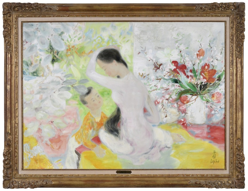 Finishing in second place was “Mère et l’enfant” by Le Pho (French/Vietnamese, 1907-2001), that more than tripled its high estimate ($30/50,000) to end at $162,000.