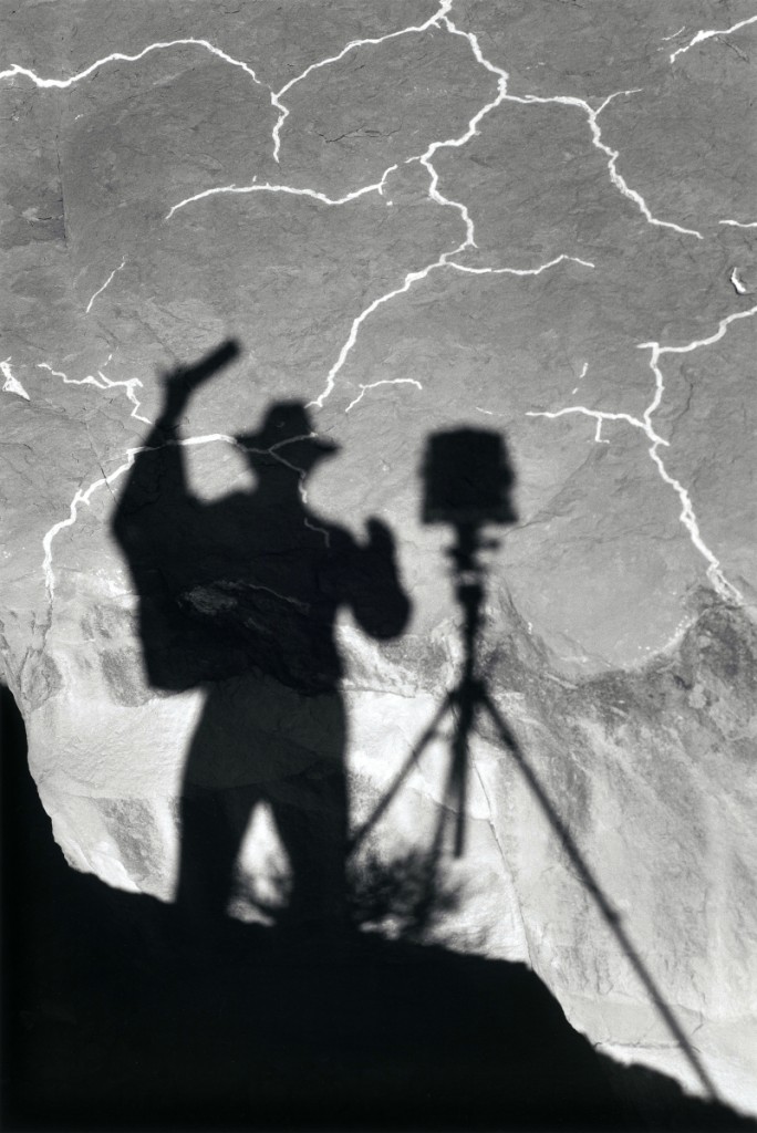 “Self‑Portrait, Monument Valley, Utah” by Ansel Adams (1902–1984), 1958, photograph, gelatin silver print, the Lane Collection, ©The Ansel Adams Publishing Rights Trust, courtesy Museum of Fine Arts, Boston.