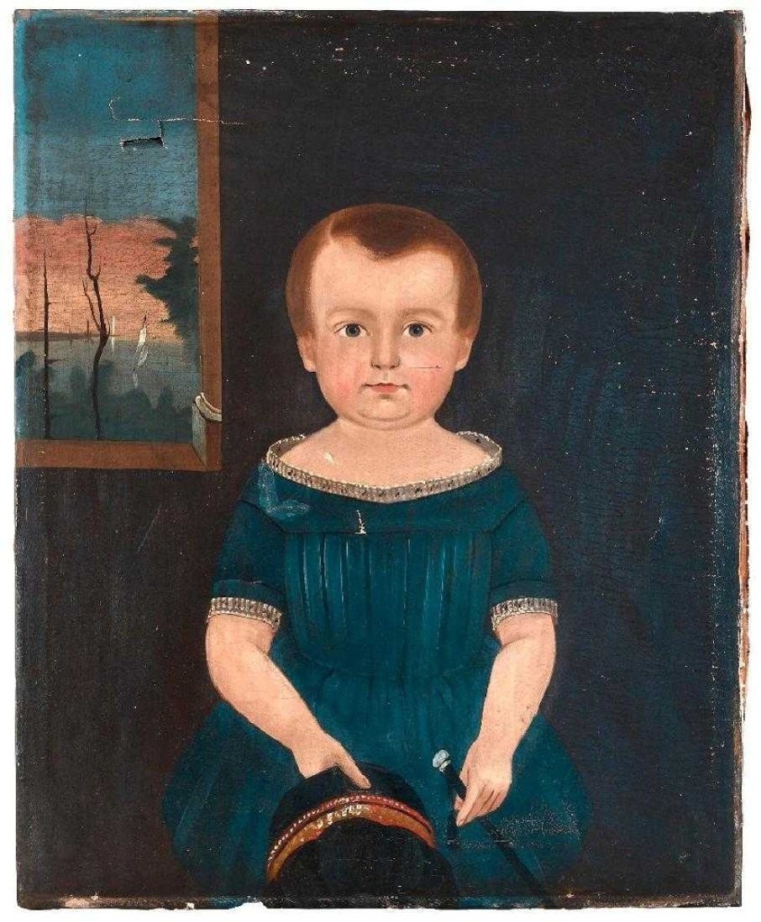 The second highest lot of the sale was a 27-by-22-inch oil on canvas painting attributed to Sturtevant Hamblin and circa 1840. The work sold for $6,500.