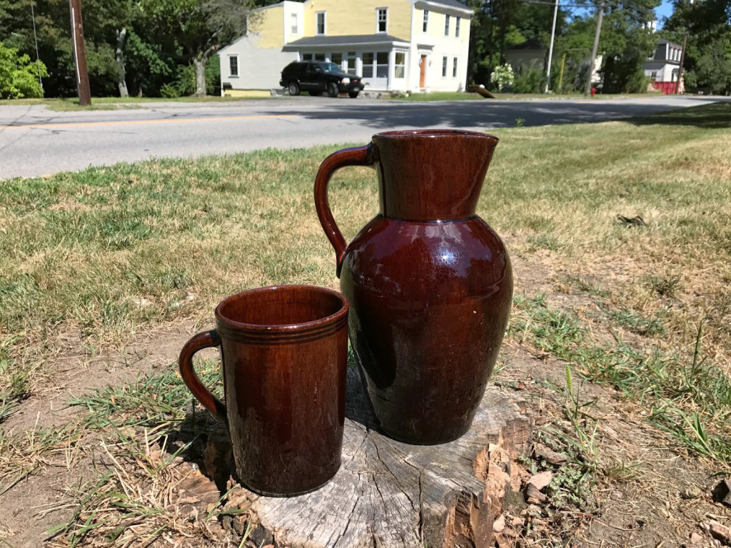 Late Nineteenth or early Twentieth Century red earthenware mug and pitcher attributed to John Donovan’s production at the Paige Pottery in Peabody, Mass. Photo courtesy: Justin W. Thomas. 