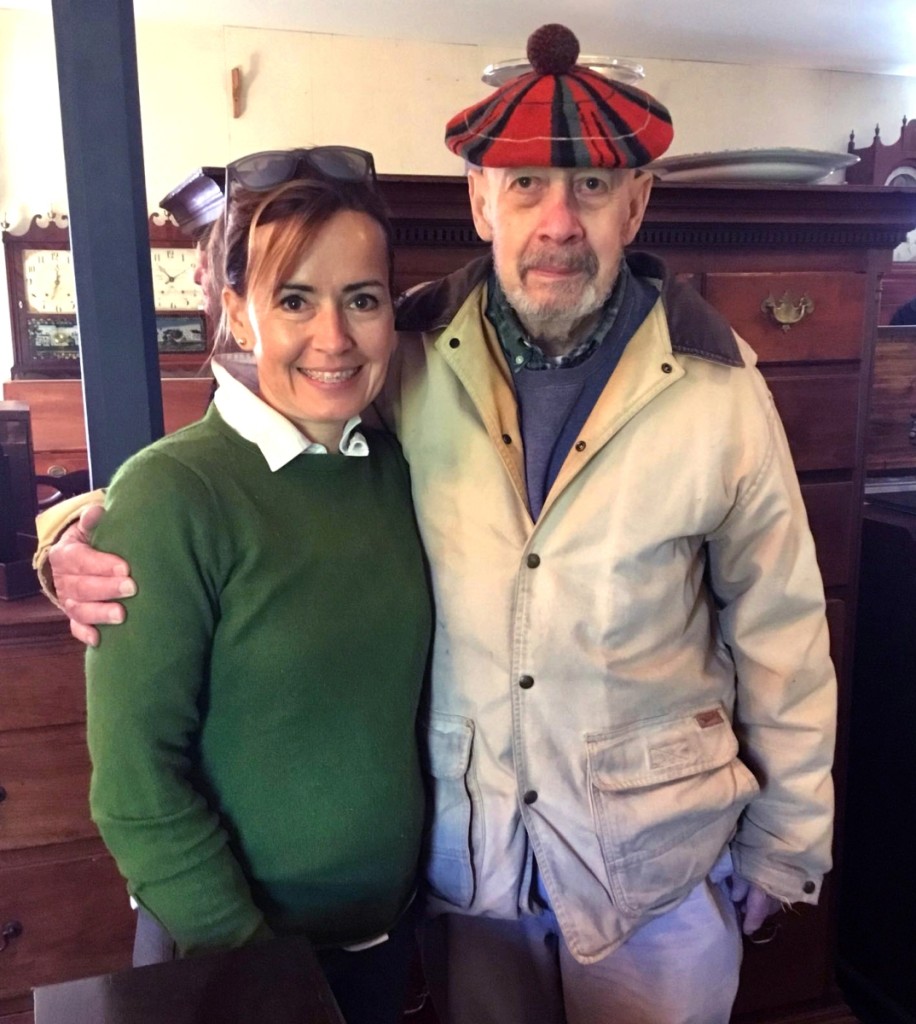 Auctioneer Amelia Jeffers and Peter Chillingworth.   				   —Katherine Bovard photo