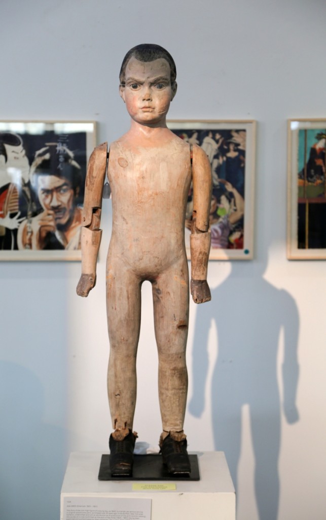 Attributed to Nineteenth Century Evans, N.Y., carver Asa Ames, this 43-inch-tall figure was the top lot of the day at $53,125, selling to New York City dealer Joshua Lowenfels. The work had been discovered about 20 years ago in Buffalo, N.Y. The American Folk Art Museum put on an Ames exhibition in 2008 and his known works number between ten and 20.