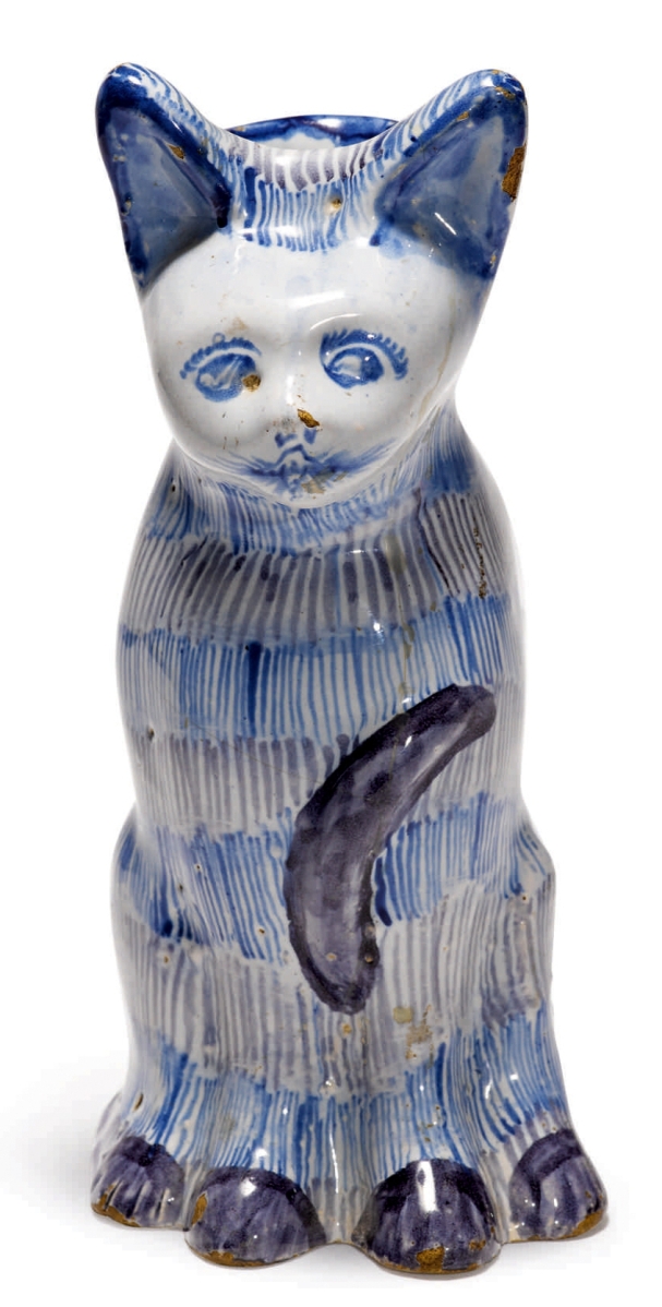 Vogel 10003 An English Delftware Cat-form Jug