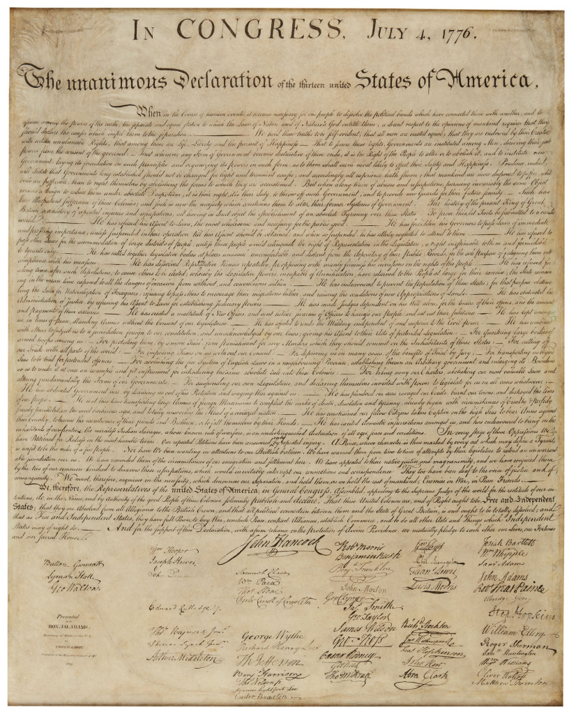 10002 Lot 2122 - Declaration, Stone Facsimile