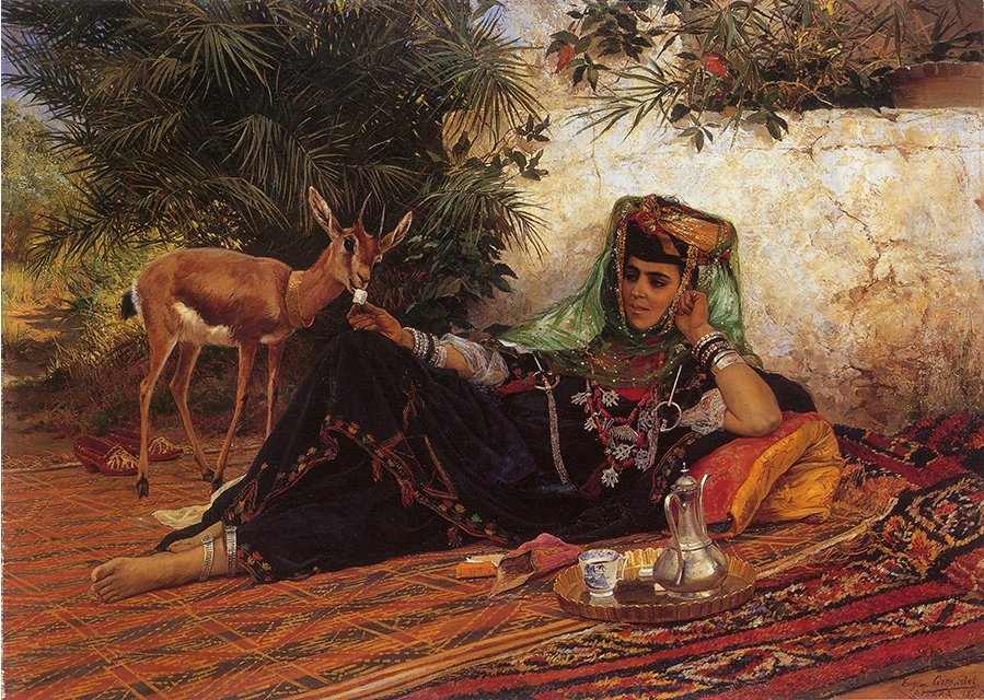 The_Tame_Gazelle_(La_gazelle_apprivoisée)_by_Eugène_Girardet