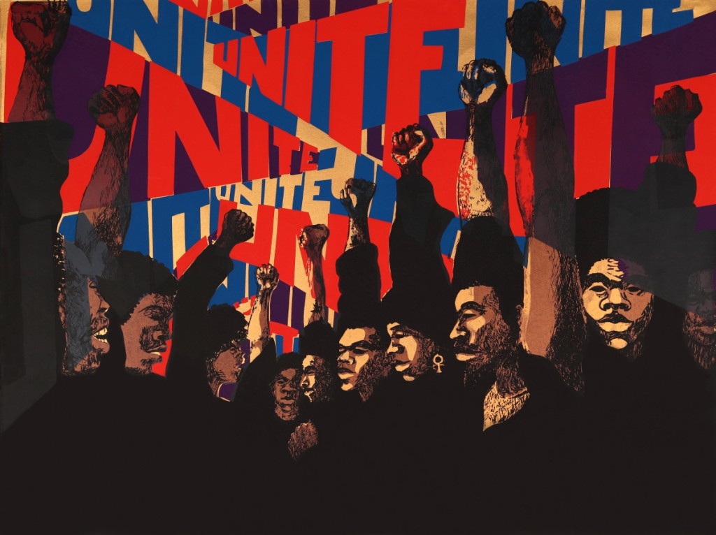 From The Broad, Barbara Jones-Hogu, “Unite” (First State), 1969, screenprint. ©Barbara Jones-Hogu.