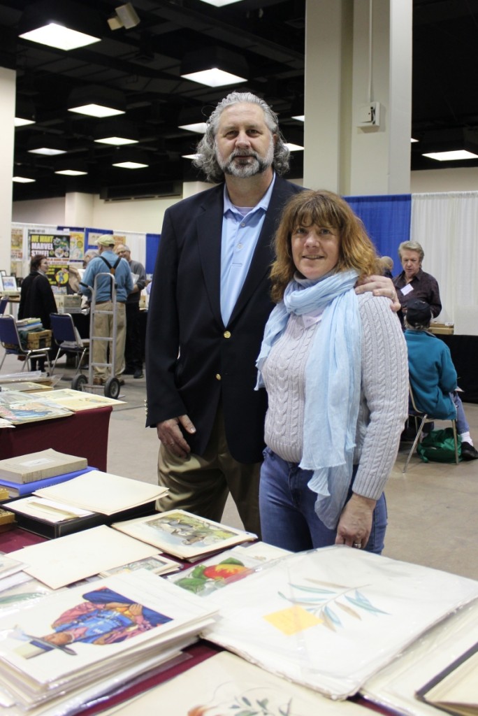 Show manager, Gary Gipstein, and his wife, Karen. Gary manages the show with his mother, Arlene Shea, who started the Papermania shows in 1979.