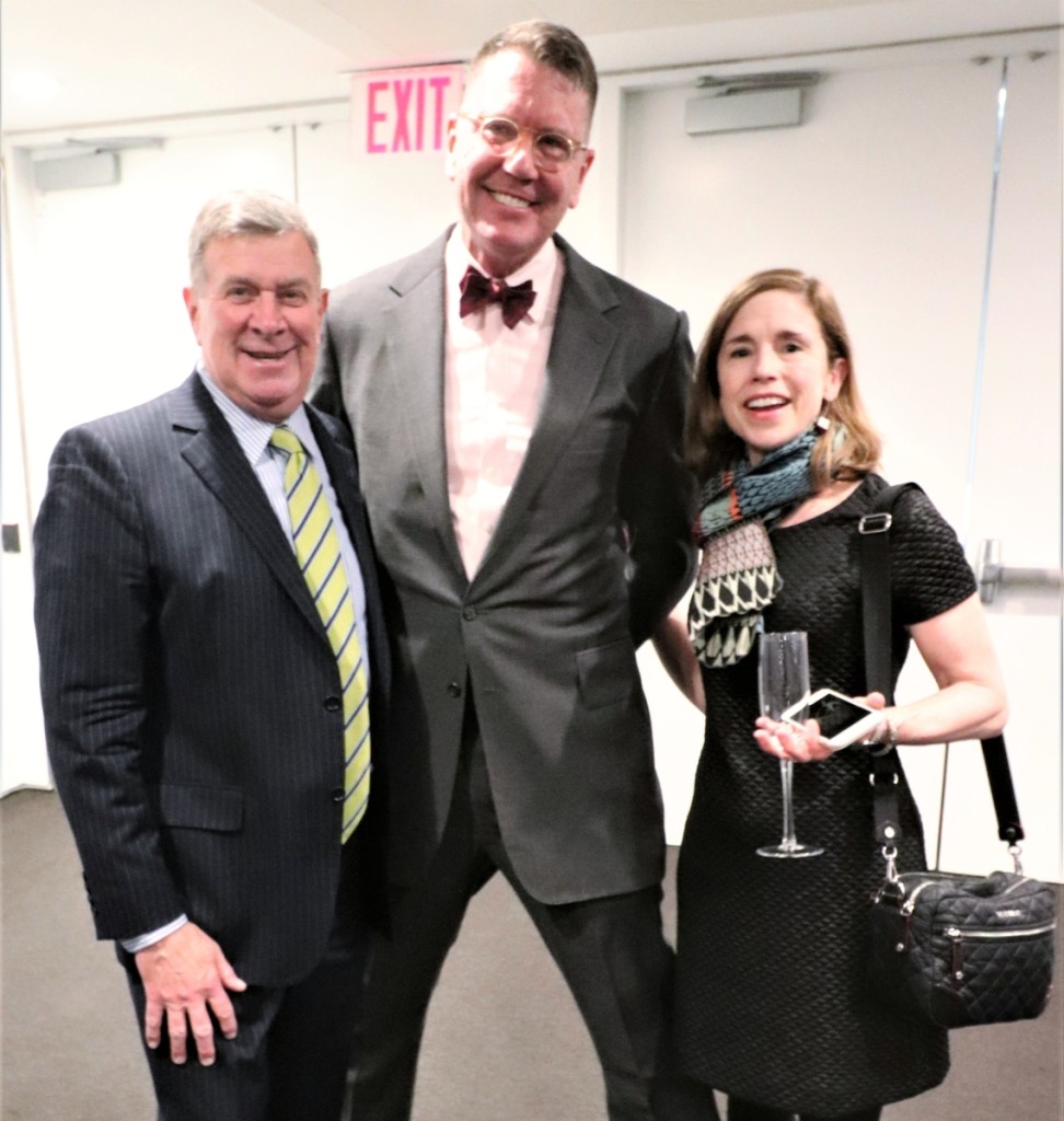 Rick Ellis and Wunch Award-winner Thomas Jayne, center, with Elizabeth A. Williams, the David and Peggy Rockefeller curator of decorative arts and design at RISD Museum.