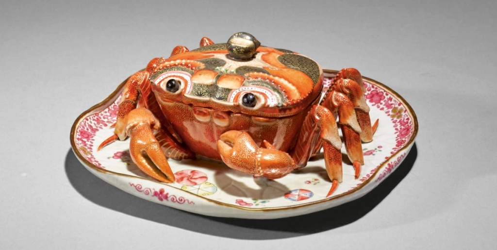 Leading the sale of the collection of Nelson and Happy Rockefeller was this Chinese export crab-form tureen and cover, Qing dynasty, Qianlong period, which finished at $375,000 ($100/200,000).