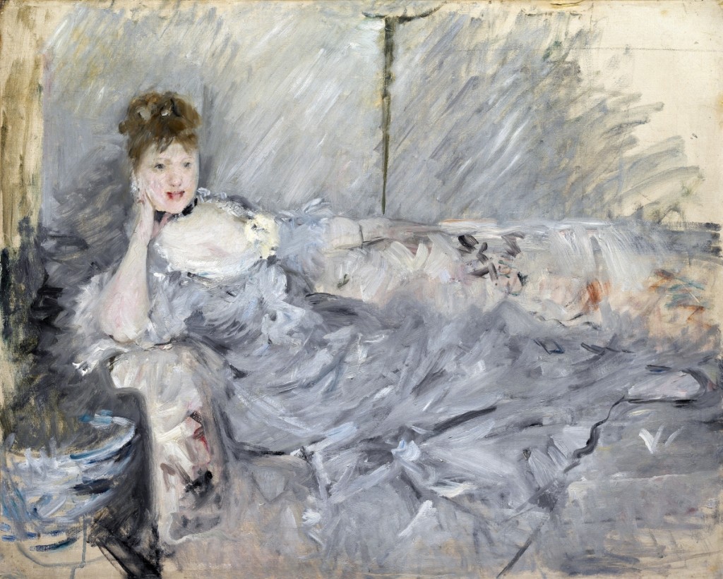 “Woman in Grey Reclining” by Berthe Morisot, 1879. Oil on canvas, private collection. Photo by Christian Baraja.