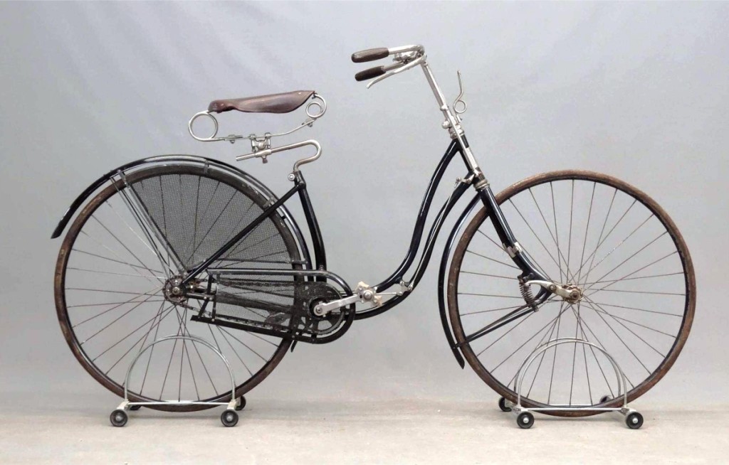 Sharing the top-price honor was this 1889 Columbia hard-tire safety bicycle that brought $9,440 ($8/10,000).