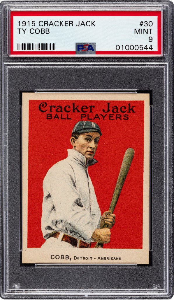 1915_Cracker_Jack_Ty_Cobb_#30_PSA_Mint_9_Heritage_Auctions_Fotor