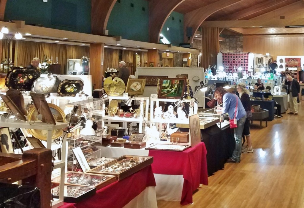 Interior view of the showroom floor of the Glessner Auditorium at Oglebay.