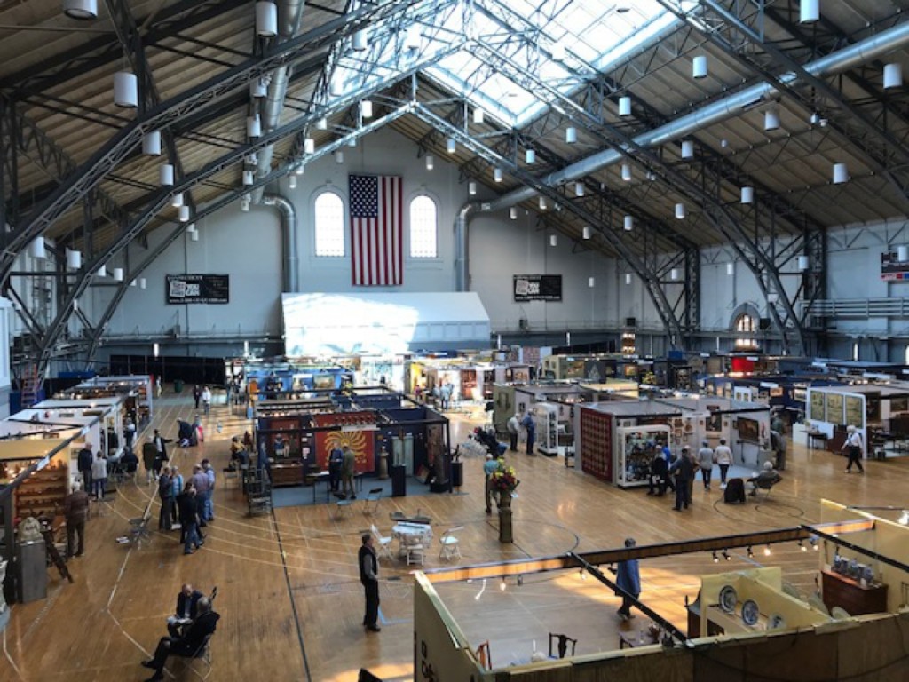 Bird’s-eye view of the floor of the Hartford Armory, home of the 2019 Connecticut Spring Show. Photo courtesy Haddam Historical Society.