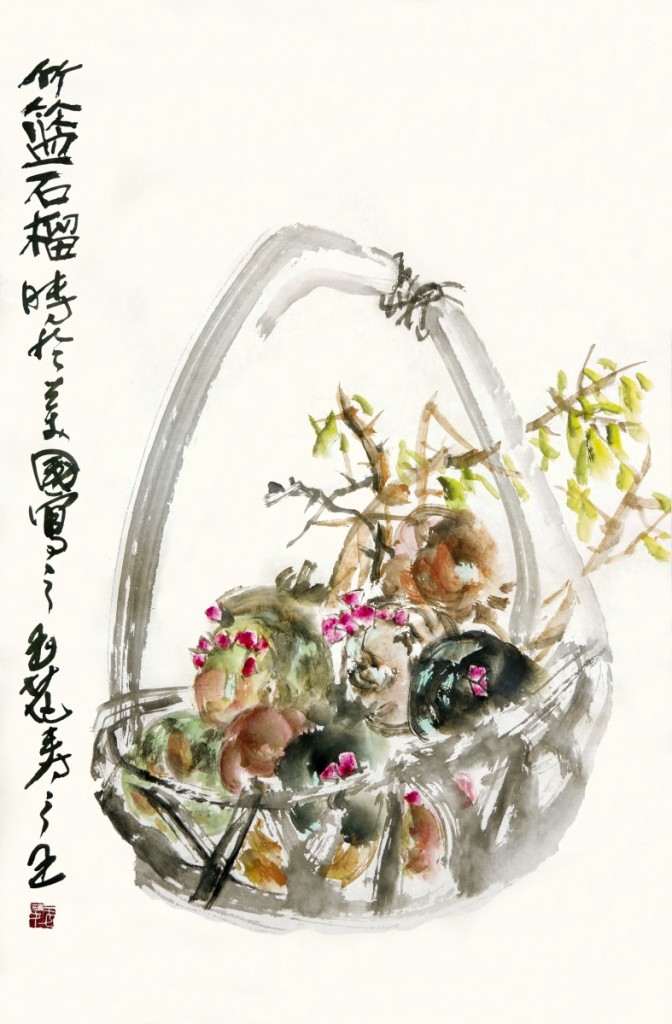 Leading the sale, and setting a new record for the artist in the process, was “Pomegranates in Bamboo Basket” by Dr Yuhua Shouzhi Wang, which brought $1,498,600 ($1/1.5 million).