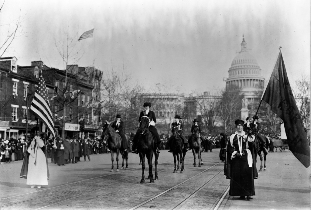 Head of Suffrage Parade, Washington D.C., 1913, LMMM Permanent Collection.