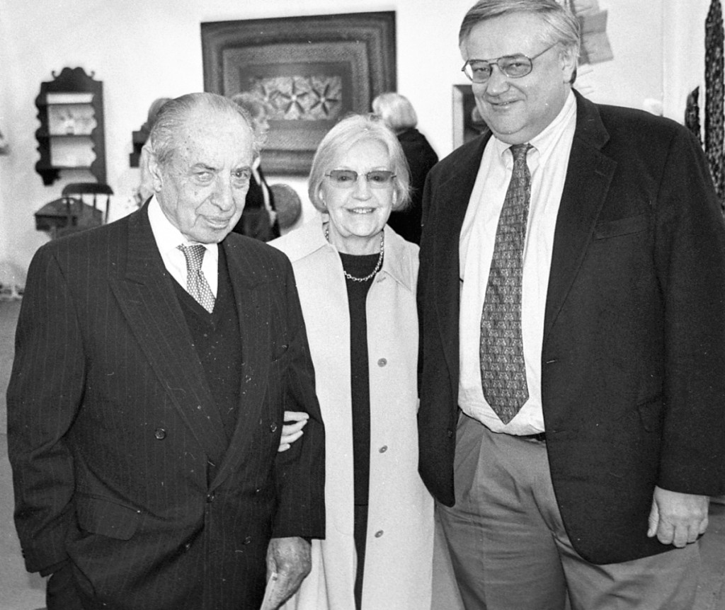 Albert Sack, Marguerite Riordan and Ron Bourgeault. “Ronny,” as Marguerite always called the dealer turned auctioneer, “was a 15-year-old kid doing his homework when I had the booth next to him at my first Russell Carrell show.”