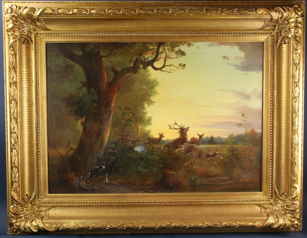 The American School painting signed Arthur Fitzwilliam Tait made $25,200.