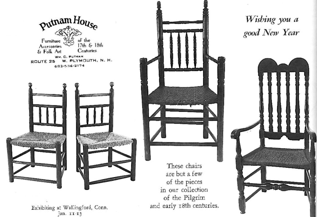 Figure 4: Advertisement from Antiques (January 1967, p. 20)   showing Gore Spindleback Carver Chair.