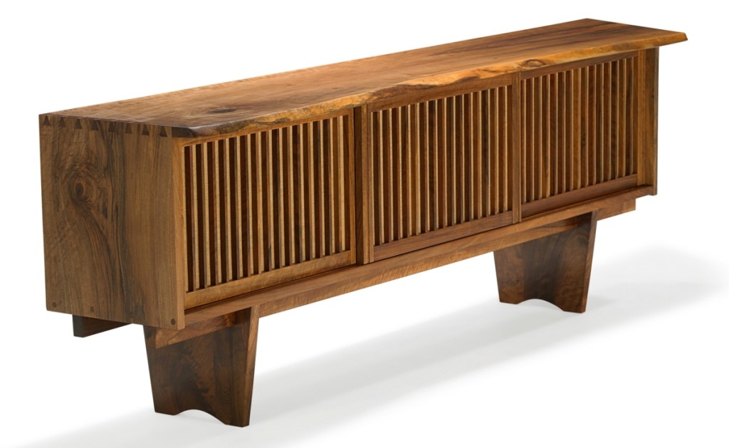 The top selling lot from New Hope craftsman George Nakashima sold at $53,125. A triple sliding door cabinet, circa 1974, in Persian walnut and grass cloth. Following the sale, David Rago said, “There’s been a lot of Nakashima on the market so the prices aren’t crazy but they are quite solid in almost all cases.”