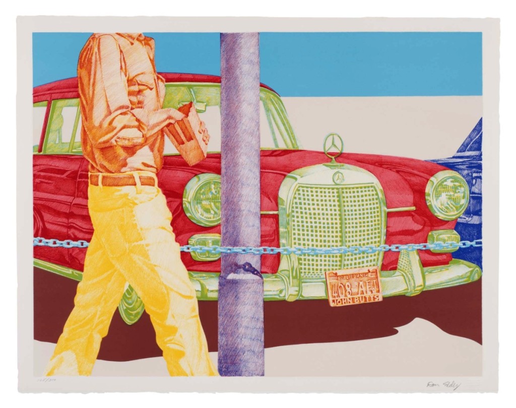 “Red Mercedes” by Don Eddy (b 1944), 1972. Color lithograph, 24-1/8 by 30-11/16 inches. Toledo Museum of Art, Frederick B. and Kate L. Shoemaker Fund, ©Don Eddy. Image Credit: Christopher Ridgway.