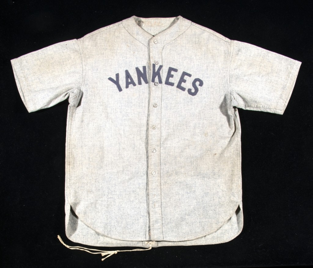 Leading the sale and setting a record not only for a baseball jersey but for any piece of sports memorabilia offered at auction anywhere, was Ruth’s 1928–30 jersey that an anonymous phone bidder won at $5,640,000. The auction house did not disclose its estimate prior to the sale.