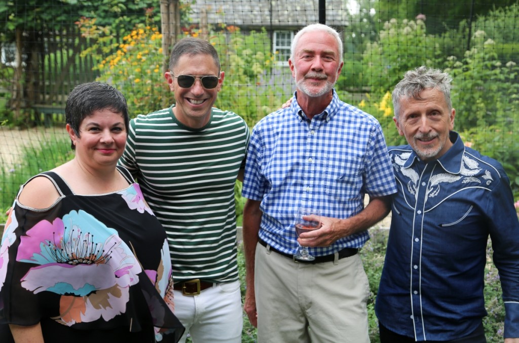 From left is Maria Vann, director of the East Hampton Historical Society, honorary co-chairperson and designer Jonathan Adler, show manager Brian Ferguson, and honorary co-chairperson and TV personality Simon Doonan.