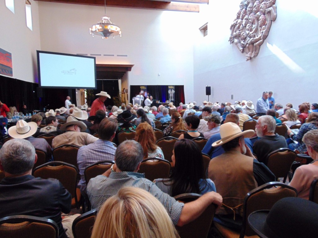 The auction hall moments before the 30th Annual Cody Wild West Auction began.