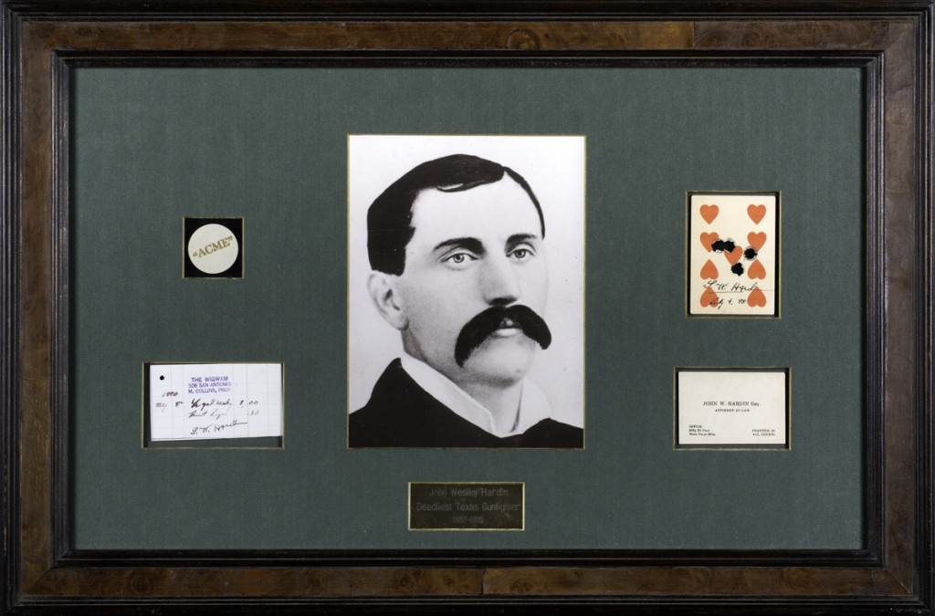 John Wesley Hardin, from a trove of Hardin memorabilia that sold for $23,600.