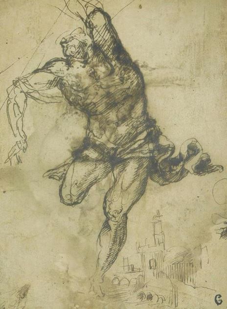 The sale's top lot was this late Sixteenth Century Forentine school drawing that brought $24,000. It was bought by a Parisian bidder.
