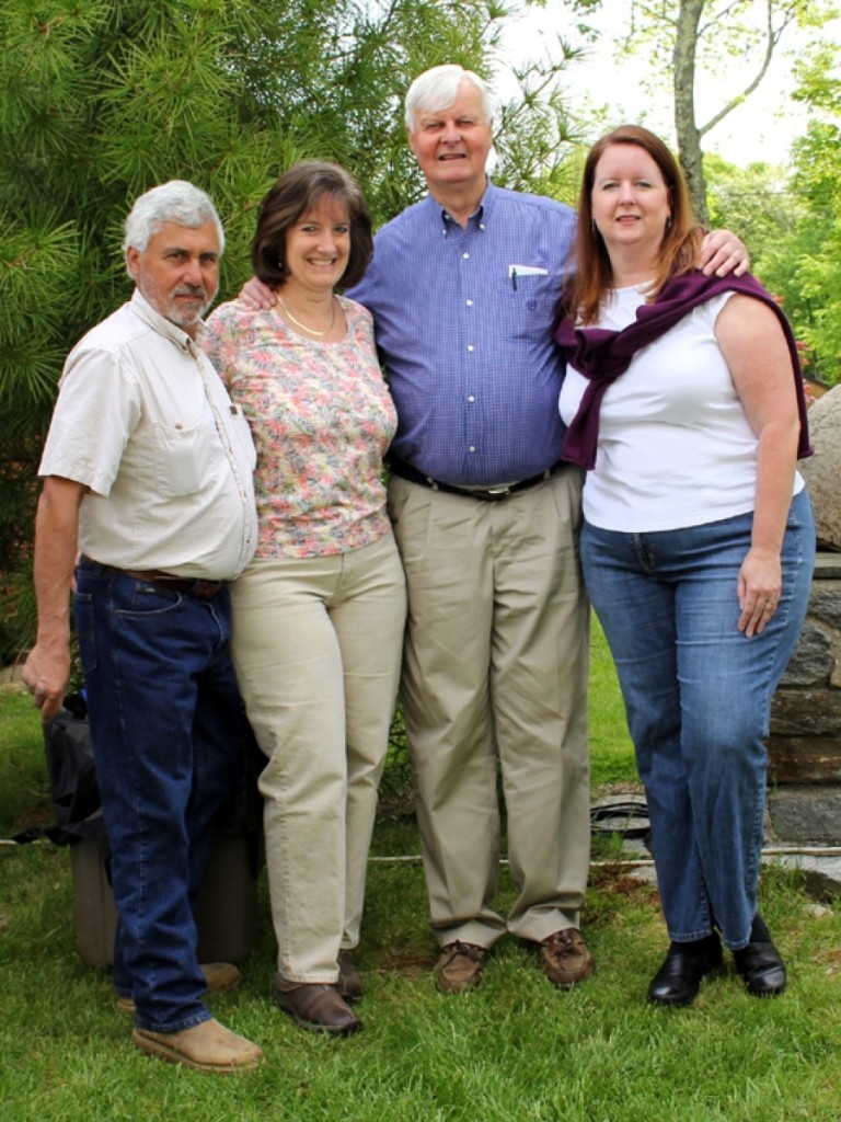 Lew Scranton, center, with his daughters, Abigail and Rebecca, left and right, and son-in-law Carmine Patrizio.