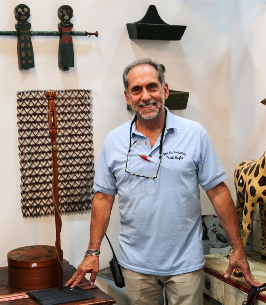 Frank Gaglio started the MidWeek show, and consequently Antiques Week in New Hampshire, in 1994, and he stands here 25 years later celebrating the show’s longevity.
