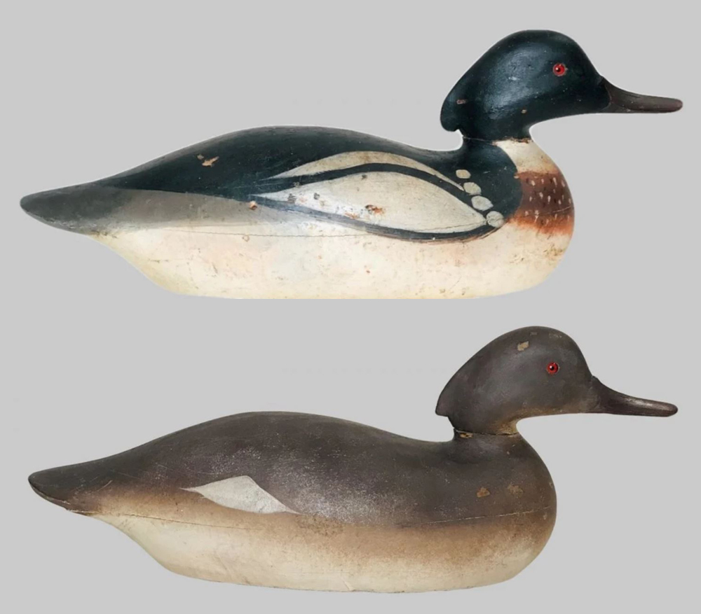 Bringing the highest price of the sale, finishing at $48,000, was a pair of Mason premier-grade, rig-mate red breasted mergansers, circa 1900-1910.
