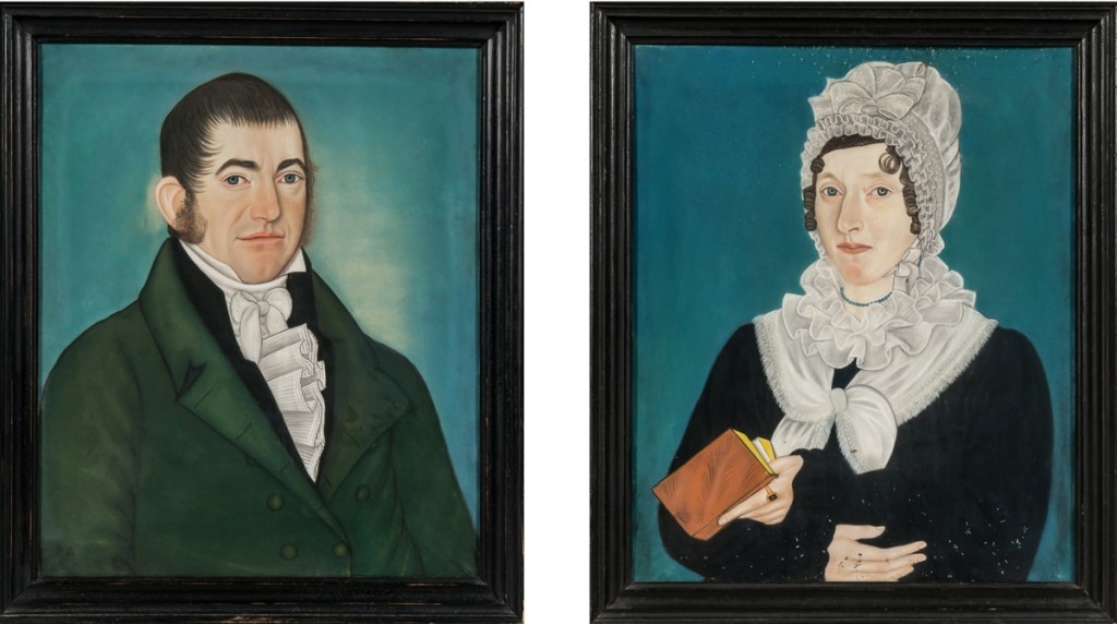 Winding up as the second highest priced lot of the sale was an unsigned pair of pastel-on-paper portraits of unidentified sitters by Micah Williams. The sitters were well-dressed, and the pair of paintings finished at $46,125.