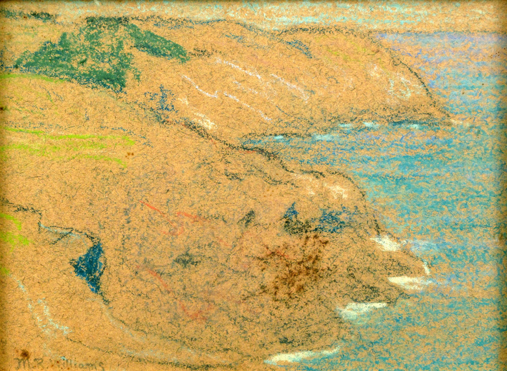 Monhegan Island in Maine inspired some of Mary’s loosest artworks during a 1903 trip. Pastel, 4¼ by 5¾ inches. Private collection, Ted Hendrickson photo.