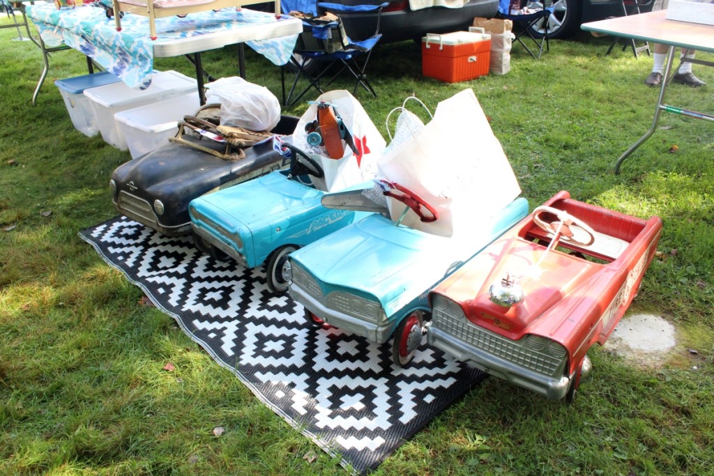 The three pedal cars from the left were bought by a buyer from Holland. Mary Jane Jamrogowicz, Enfield, Conn. —May’s