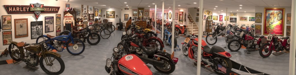 Overview of McGraw private motorcycle collection.