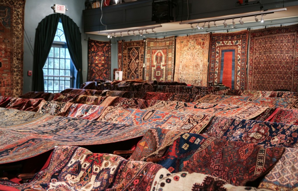 Lori Frandino fills every seat in the house with her selection of Oriental rugs. Frandino Oriental Rugs, Walpole, N.H.