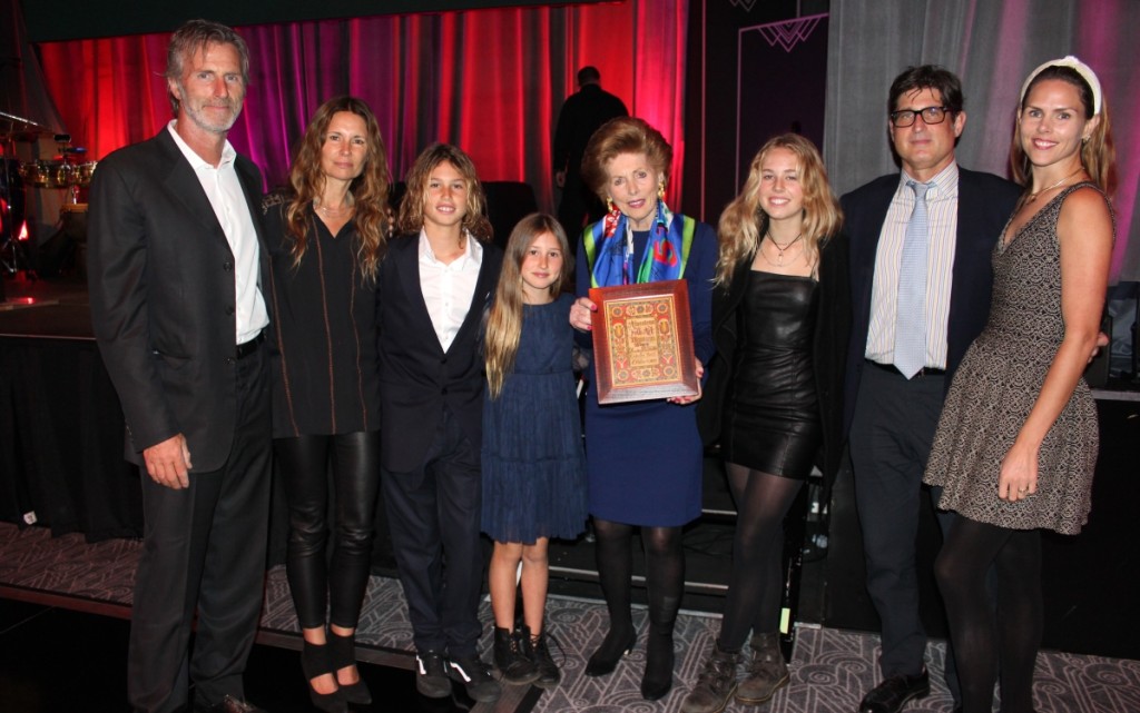 For honoree Audrey Heckler, center, it was a family affair as children and grandkids joined her off-stage.